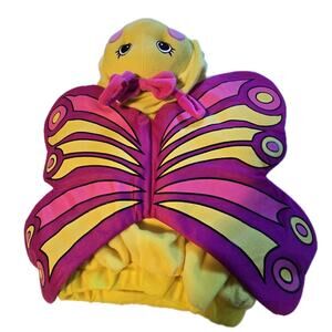 Chrisha Plush Butterfly Costume 18-36 months Halloween Bug Padded Yellow Pink